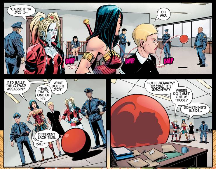 Wonder Woman Harley Quinn Red Ball