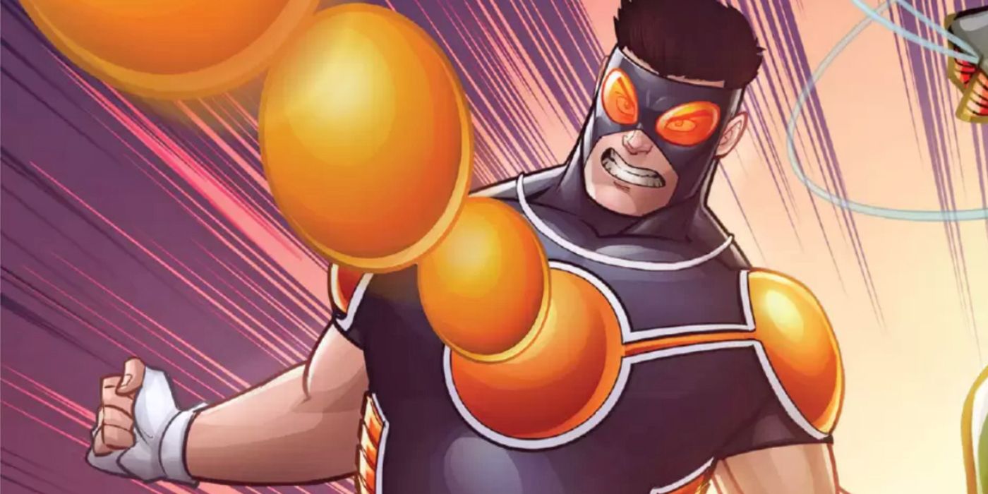 The X-Men's Goldballs using his powers in Marvel Comics.