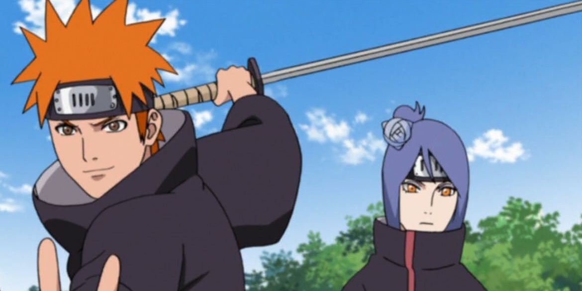 Yahiko and Konan in Naruto