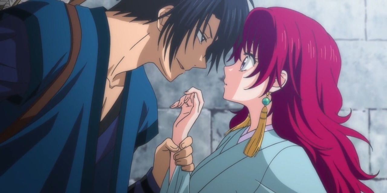 Yona and Hak Son in Yona Of The Dawn face to face.