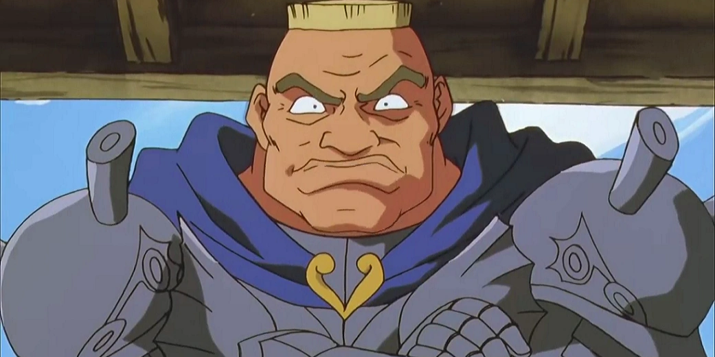 General Adon defends the castle on the river in Berserk