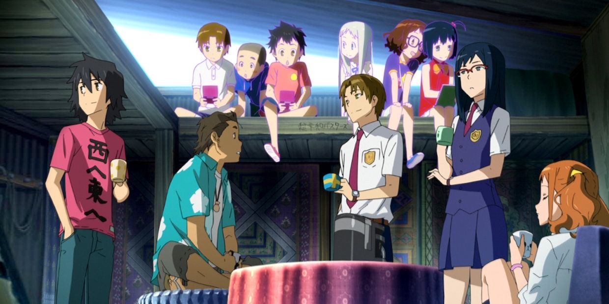 Anohana Characters hanging out together