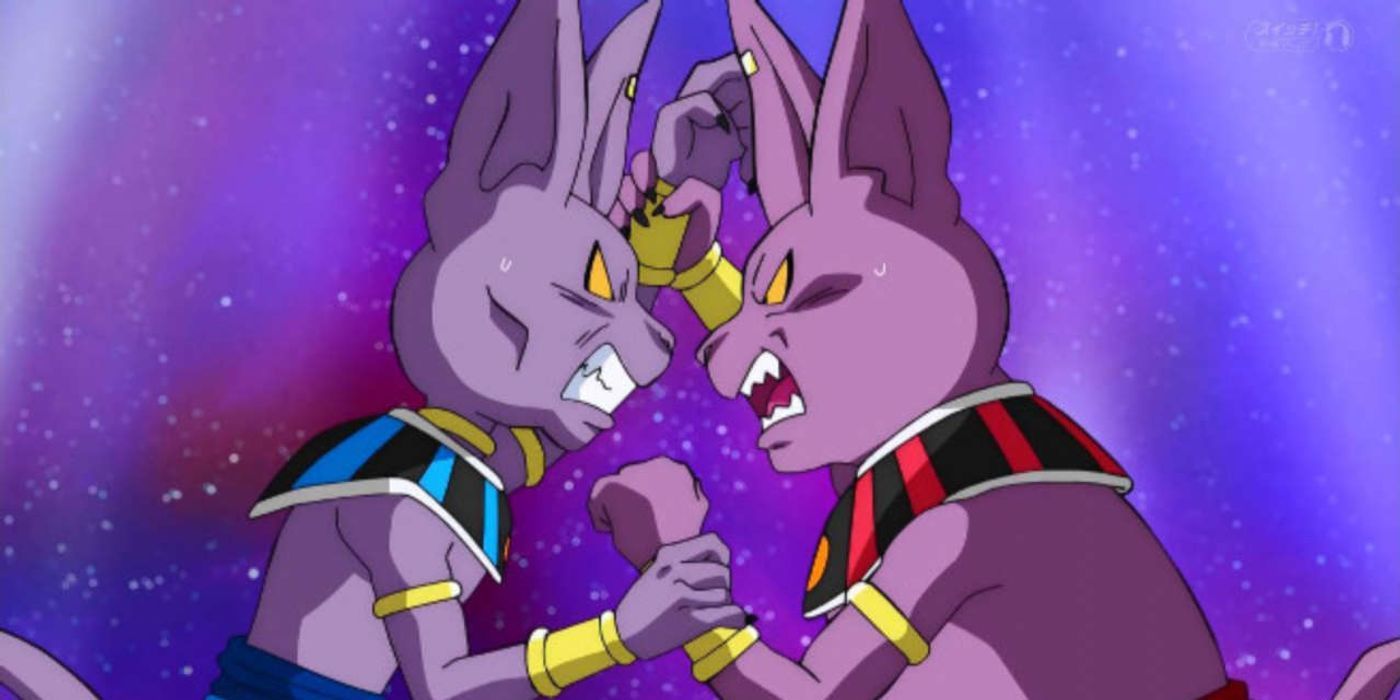 Beerus and Champa from Dragon Ball Super.