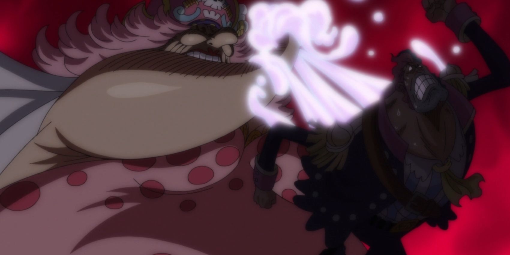 Big Mom steals someone's soul in One Piece.