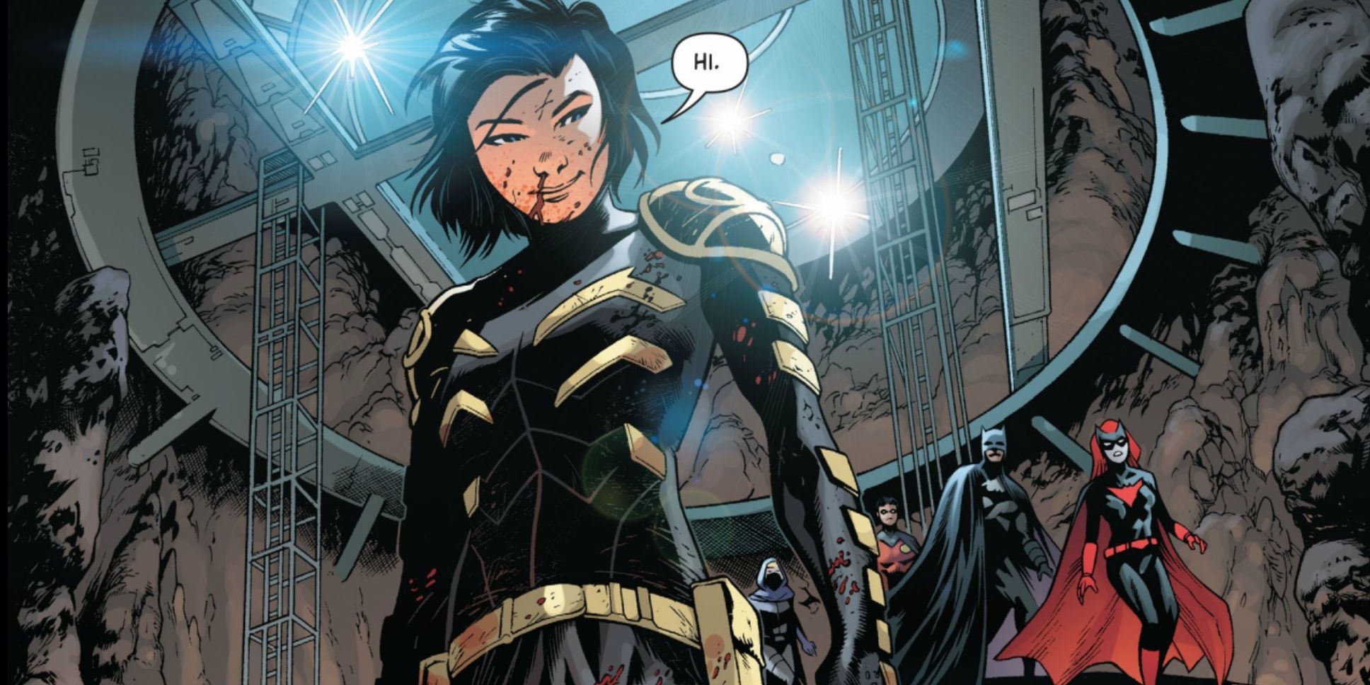 Cassandra Cain in the Batcave saying 