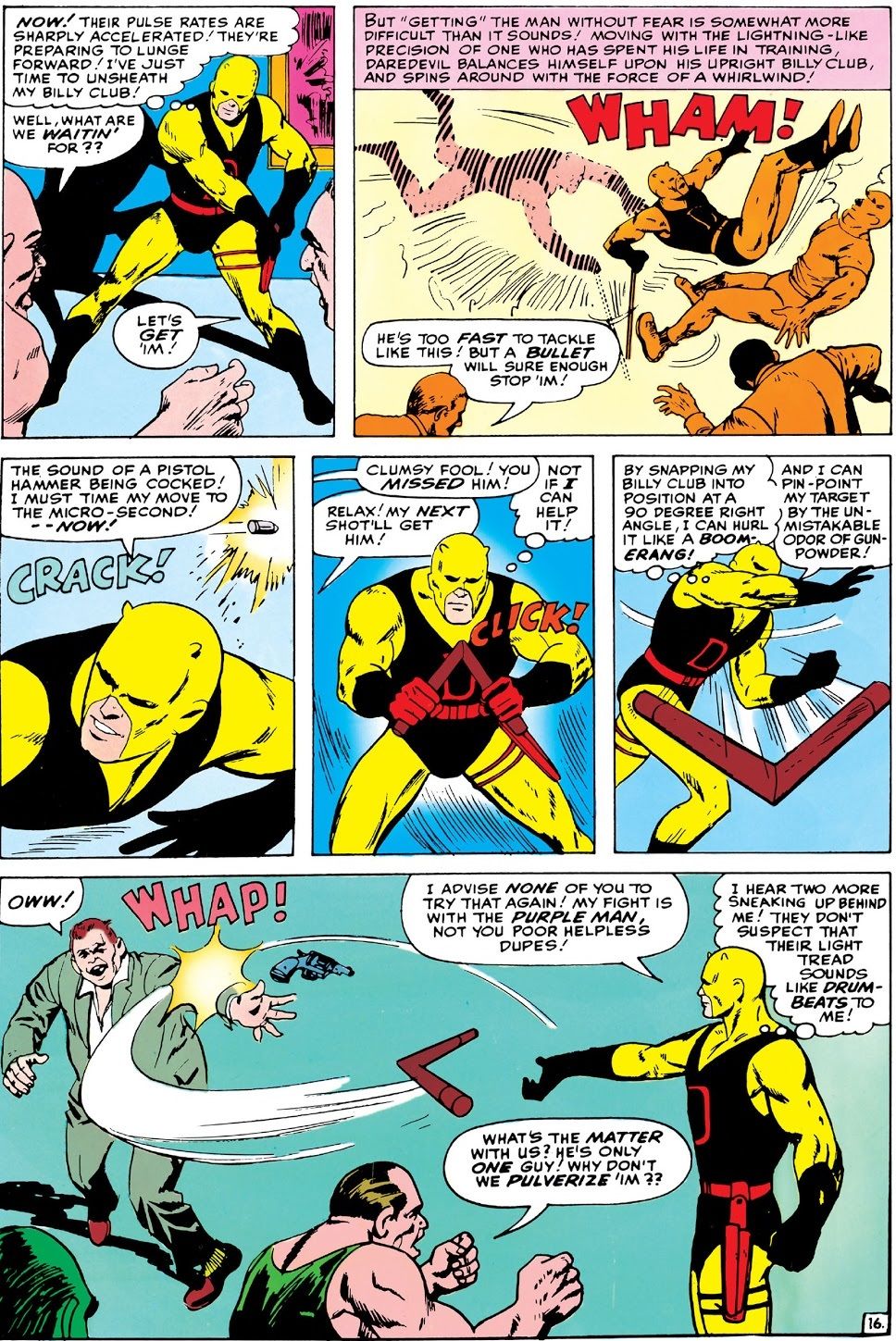 When Did Daredevil First Ricochet His Billy Clubs?