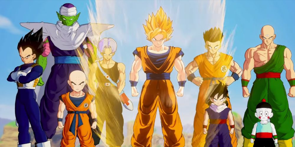 Dragon Ball Z Group of Vegeta Piccolo Goku Gohan Tien Chiotzu Krillen Yamcha