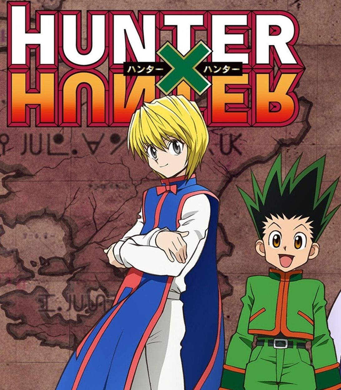 Gon and Kurapika stand side by side in The Season 1 poster for Hunter x Hunter.