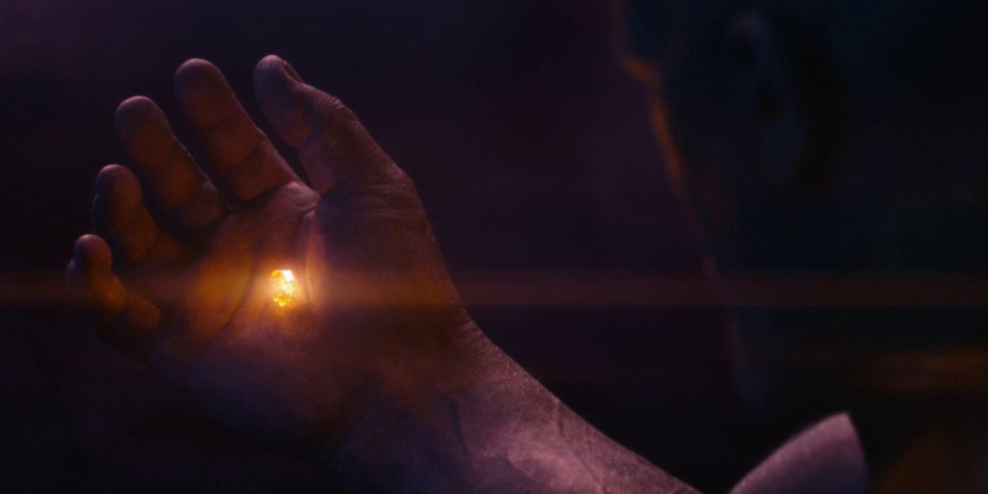 Thanos holding the soul stone in Infinity War.
