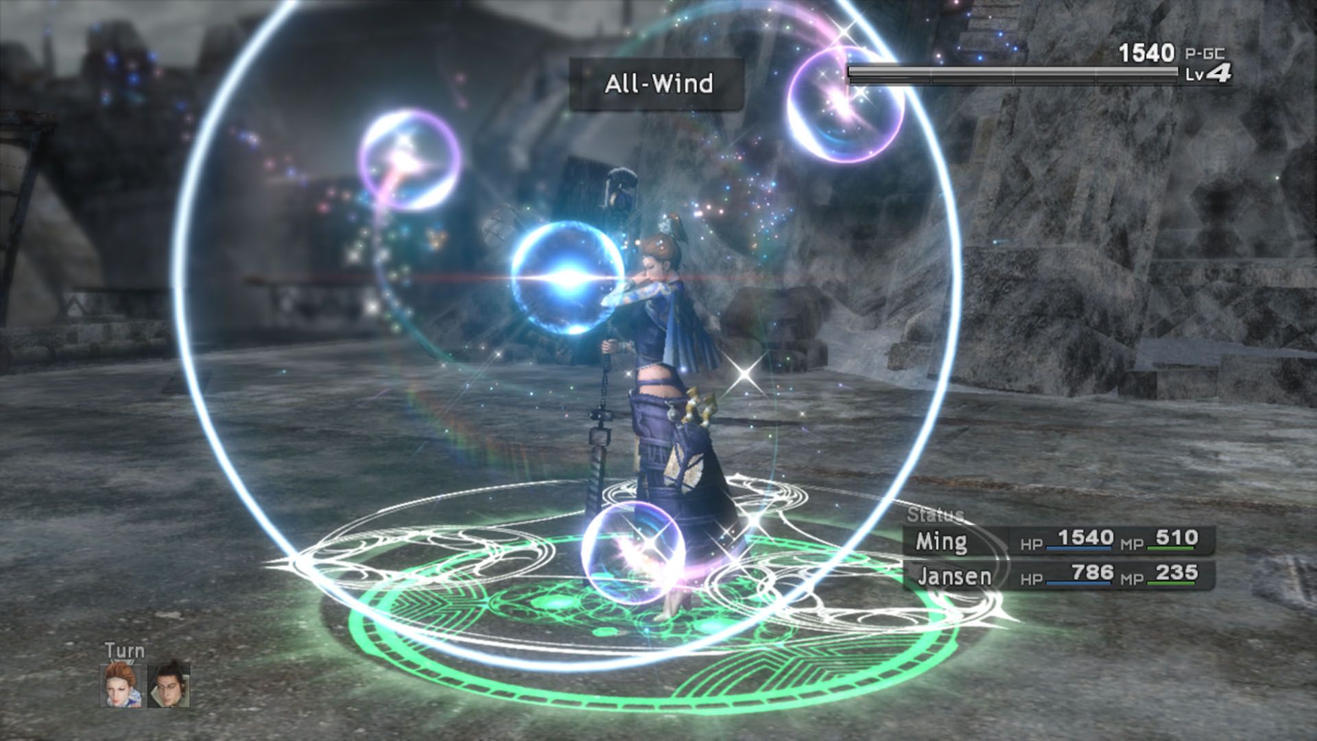 An example of spellcasting in Lost odyssey