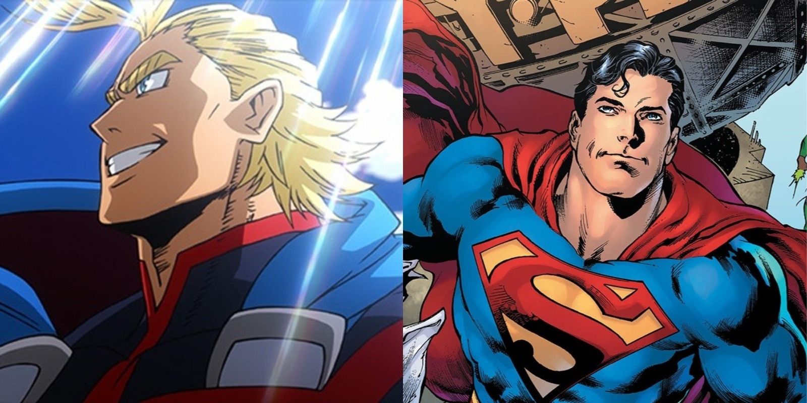 My Hero Academia's All Might and Superman