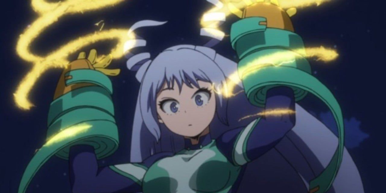 nejire hado looking quizzical as she uses her Quirk in MHA
