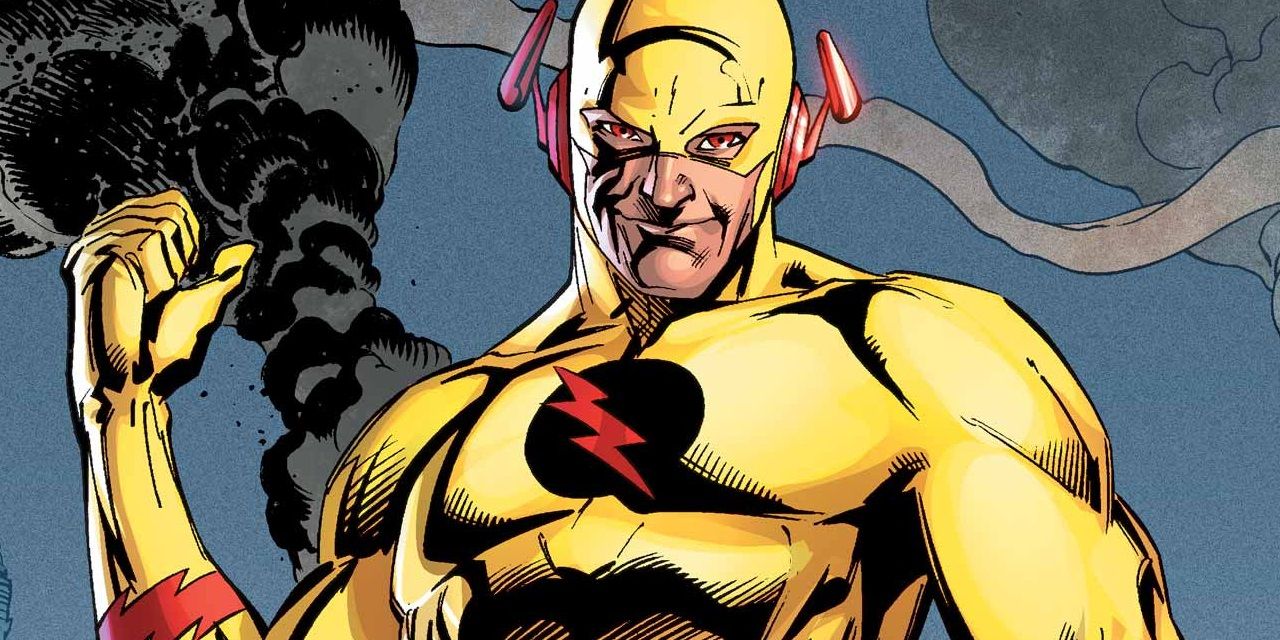 Reverse-Flash smiles threateningly in DC Comics