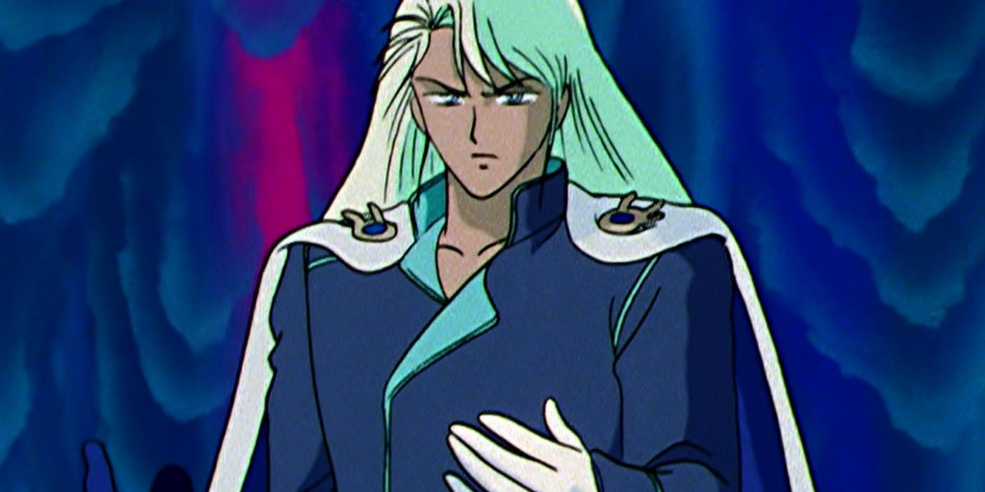 Kunzite from Sailor Moon looking angry.