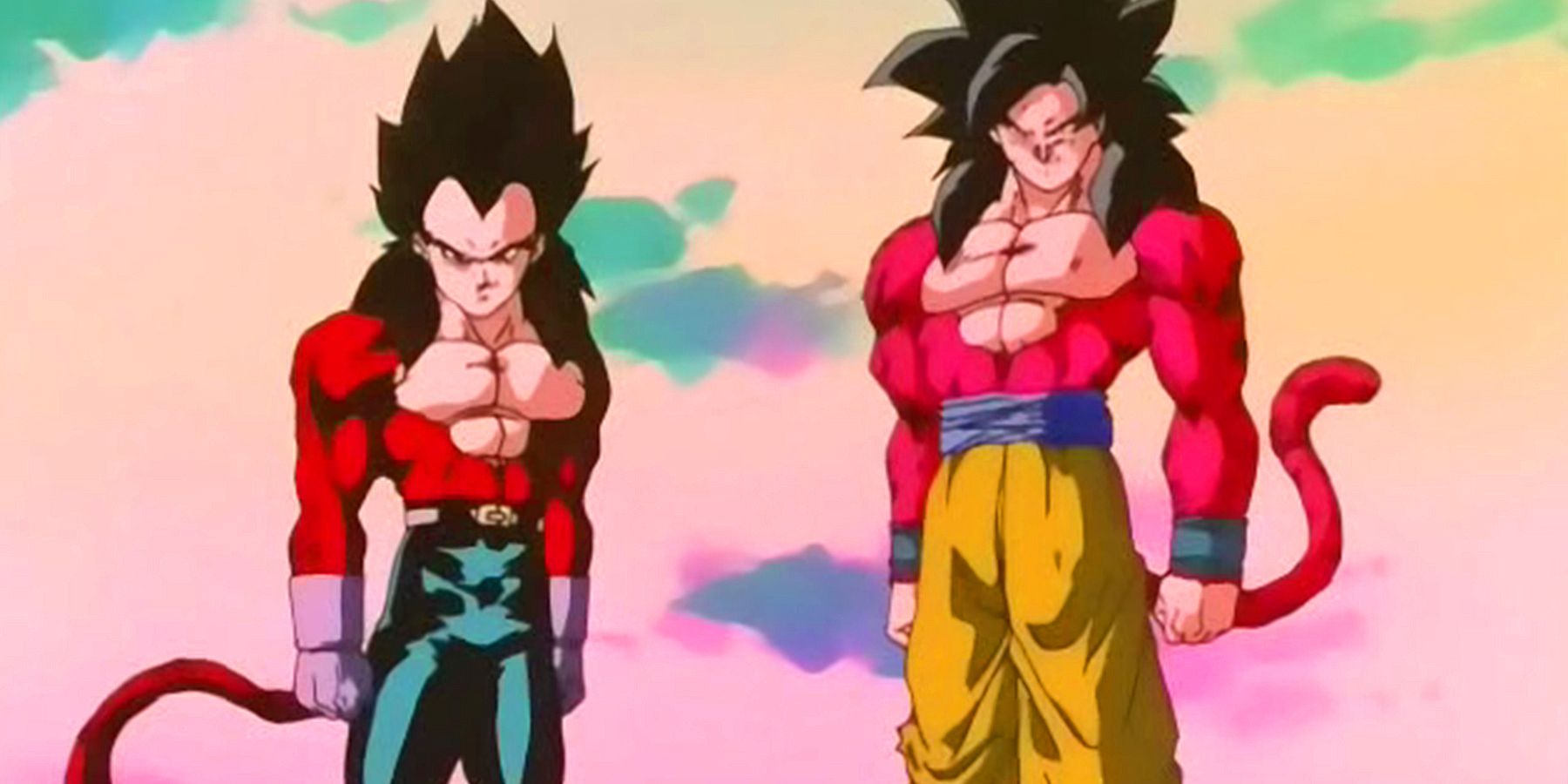 Why does Gogeta have red hair in his Super Saiyan 4 form whereas
