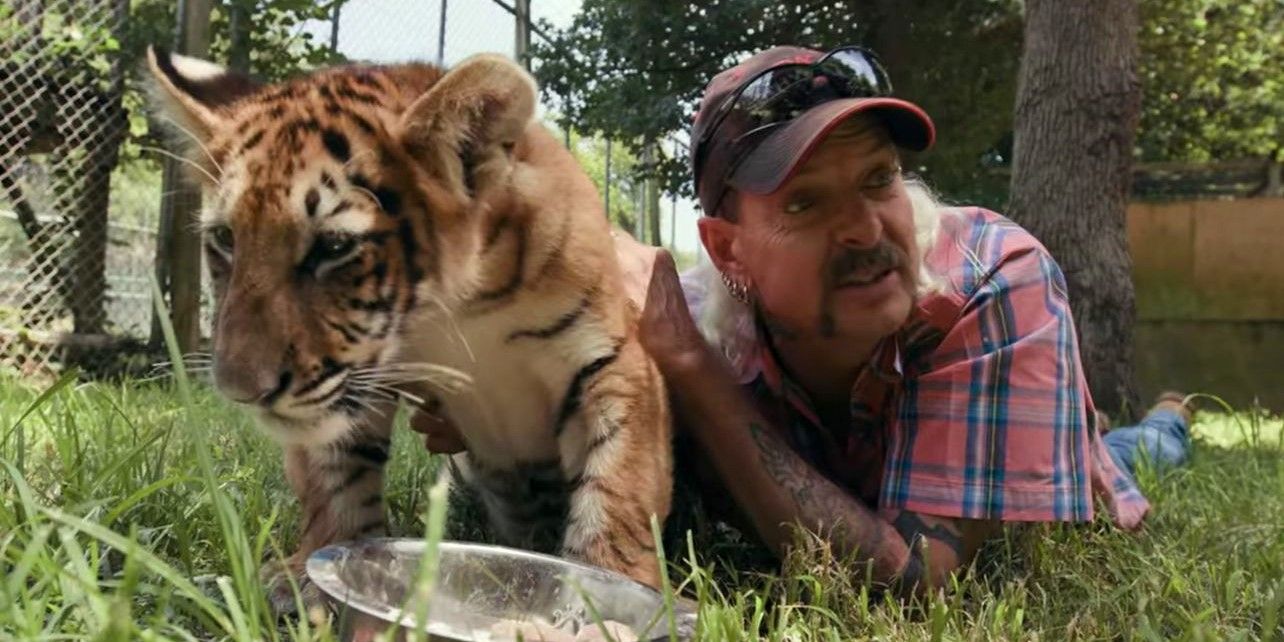 joe exotic with one of his tigers