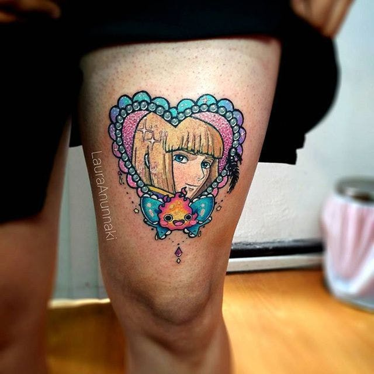 Howl S Moving Castle 10 Best Fan Tattoos Based Off The Studio Ghibli Movie Howl S Moving Castle 10 Best Fan Tattoos Based Off The Studio Ghibli Movie