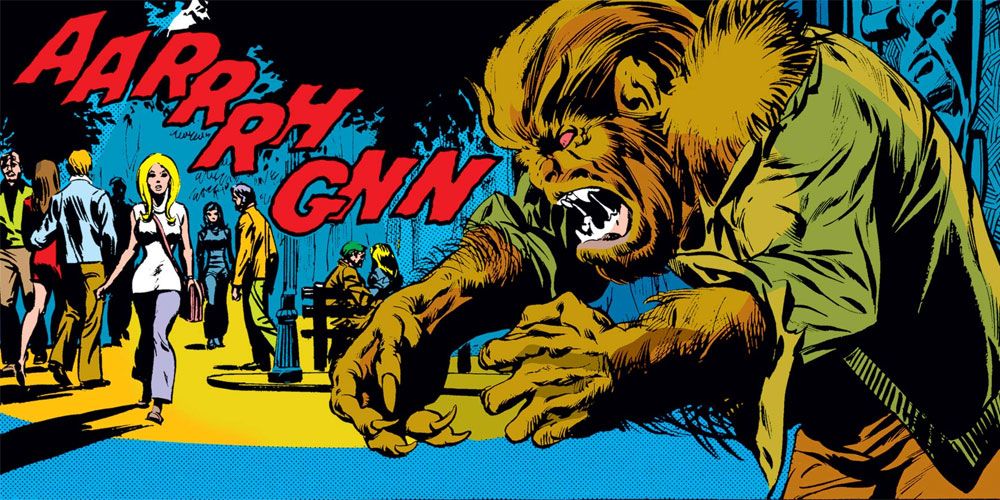 Marvel Comics Werewolf By Night Growling In Darkness People In Light