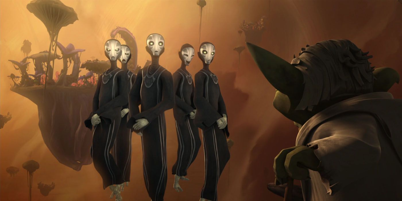 Yoda encontra as Whills (Sacerdotisas da Força) em Star Wars: The Clone Wars