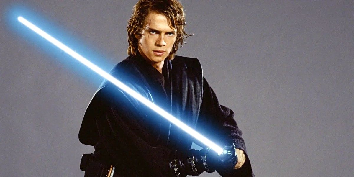 Anakin Skywalker with his lightsaber from Revenge of the Sith
