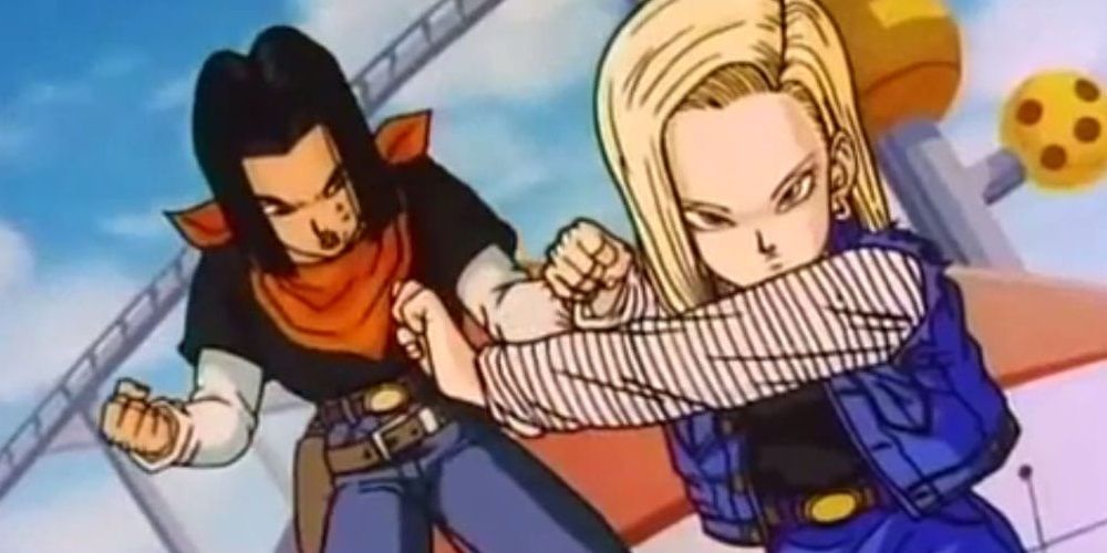 Androids 17 and 18 from Dragon Ball Z.