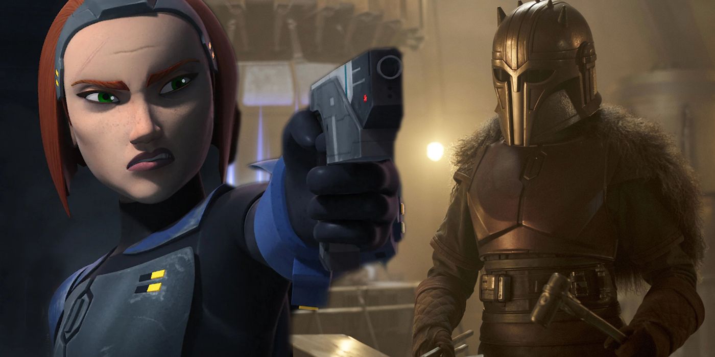 The Armorer and Bo-Katan from The Mandalorian and Star Wars Rebels.