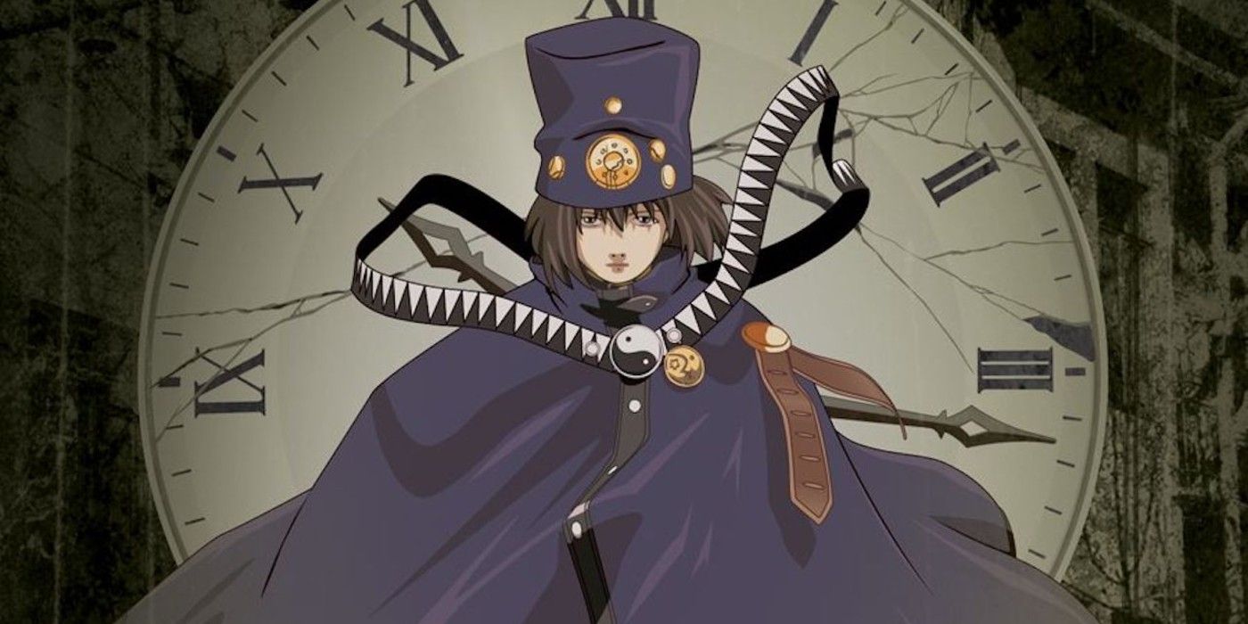 Boogiepop from Boogiepop Phantom standing in front of a clock