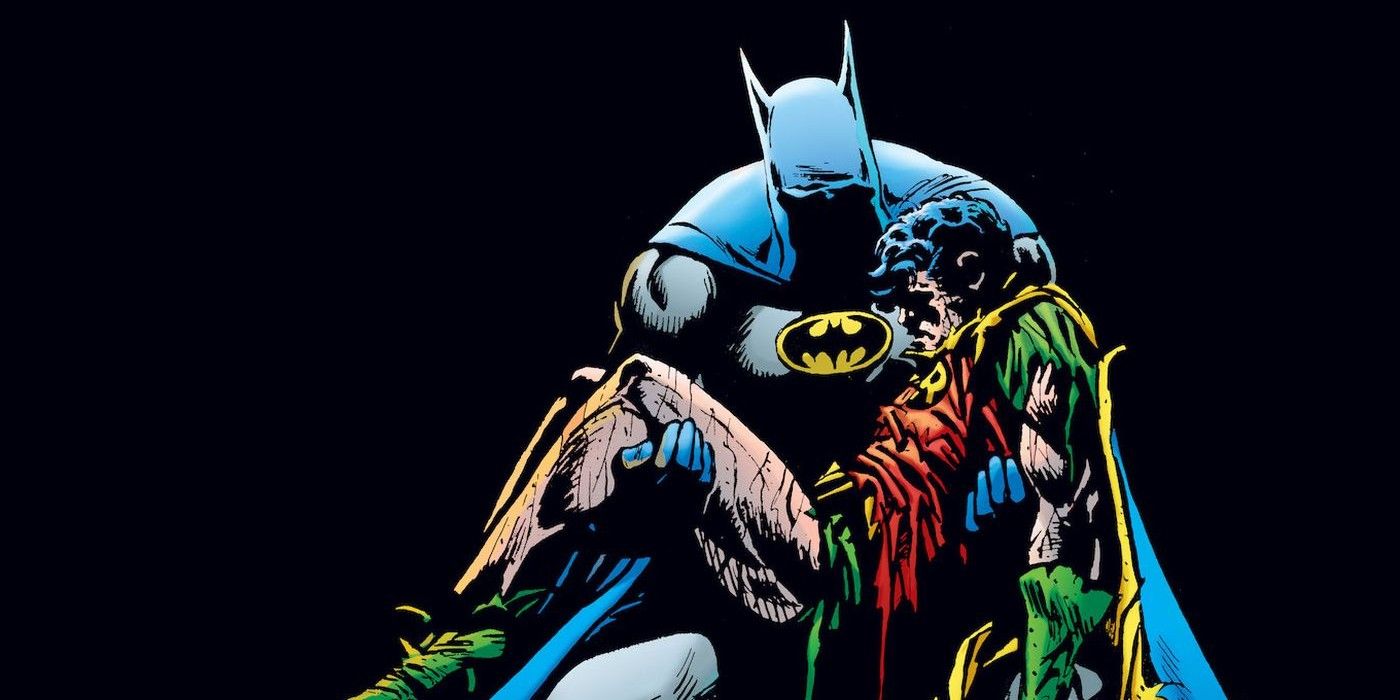 Batman Holds Jason Todd as Robin in Death In The Family Storyline