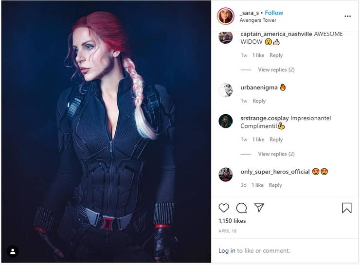 Black Widow Cosplay Insta Crop