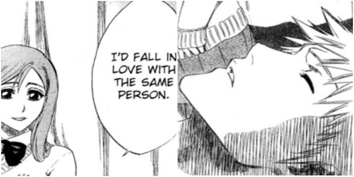 Orihime telling Ichigo that she will always love him, in the manga