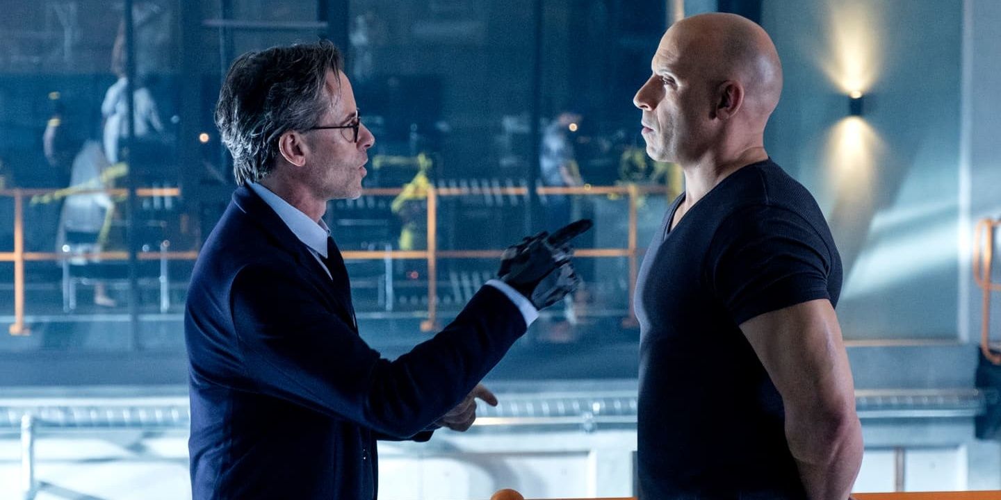 Vin Diesel's Bloodshot being lectured by Guy Pearce.