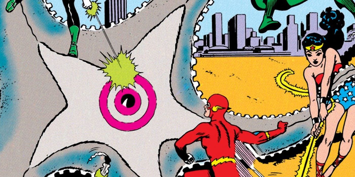 Starro battling the Justice League from Brave and the Bold #28.