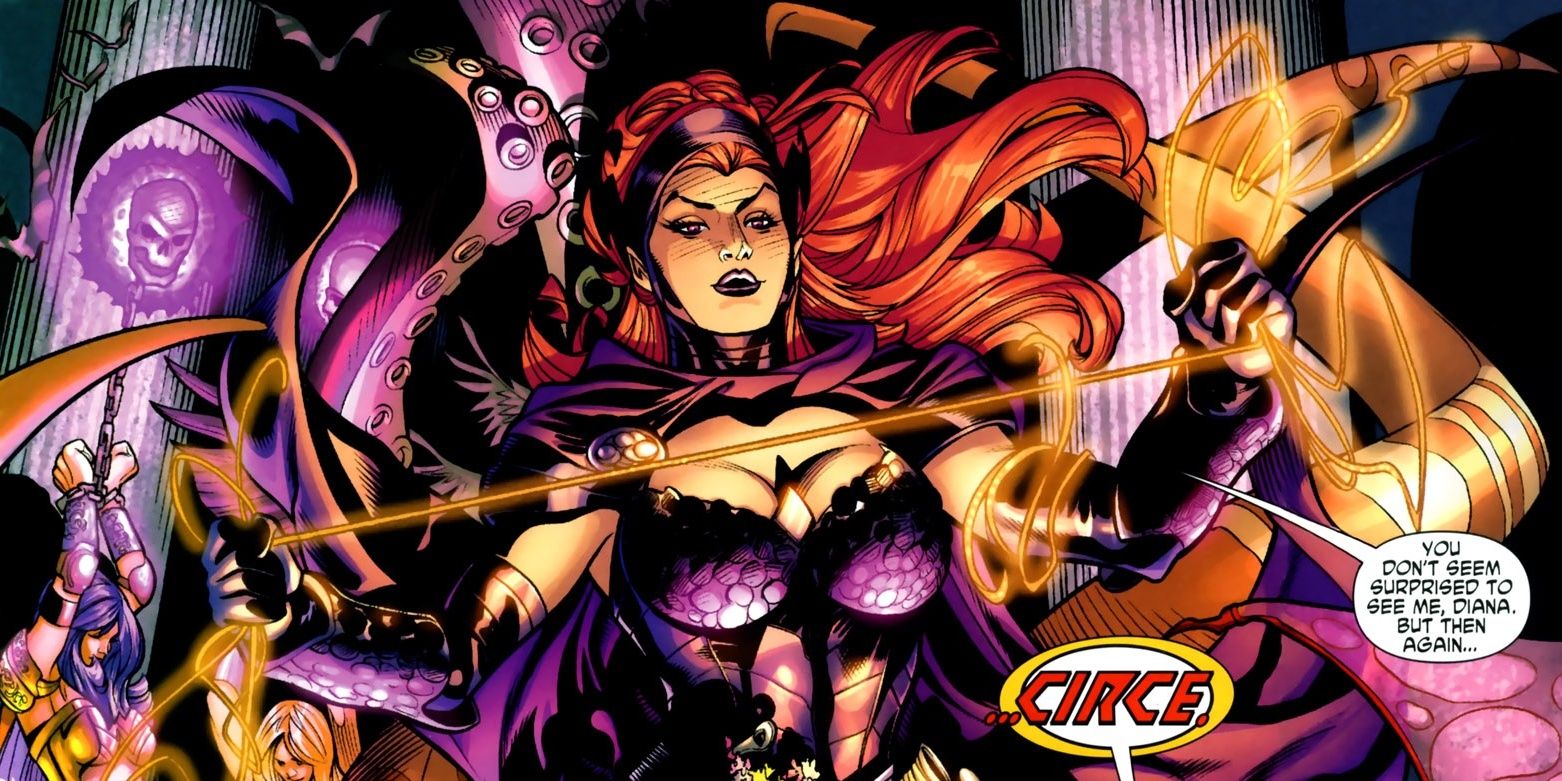 Circe gloats as she addresses Wonder Woman in DC Comics