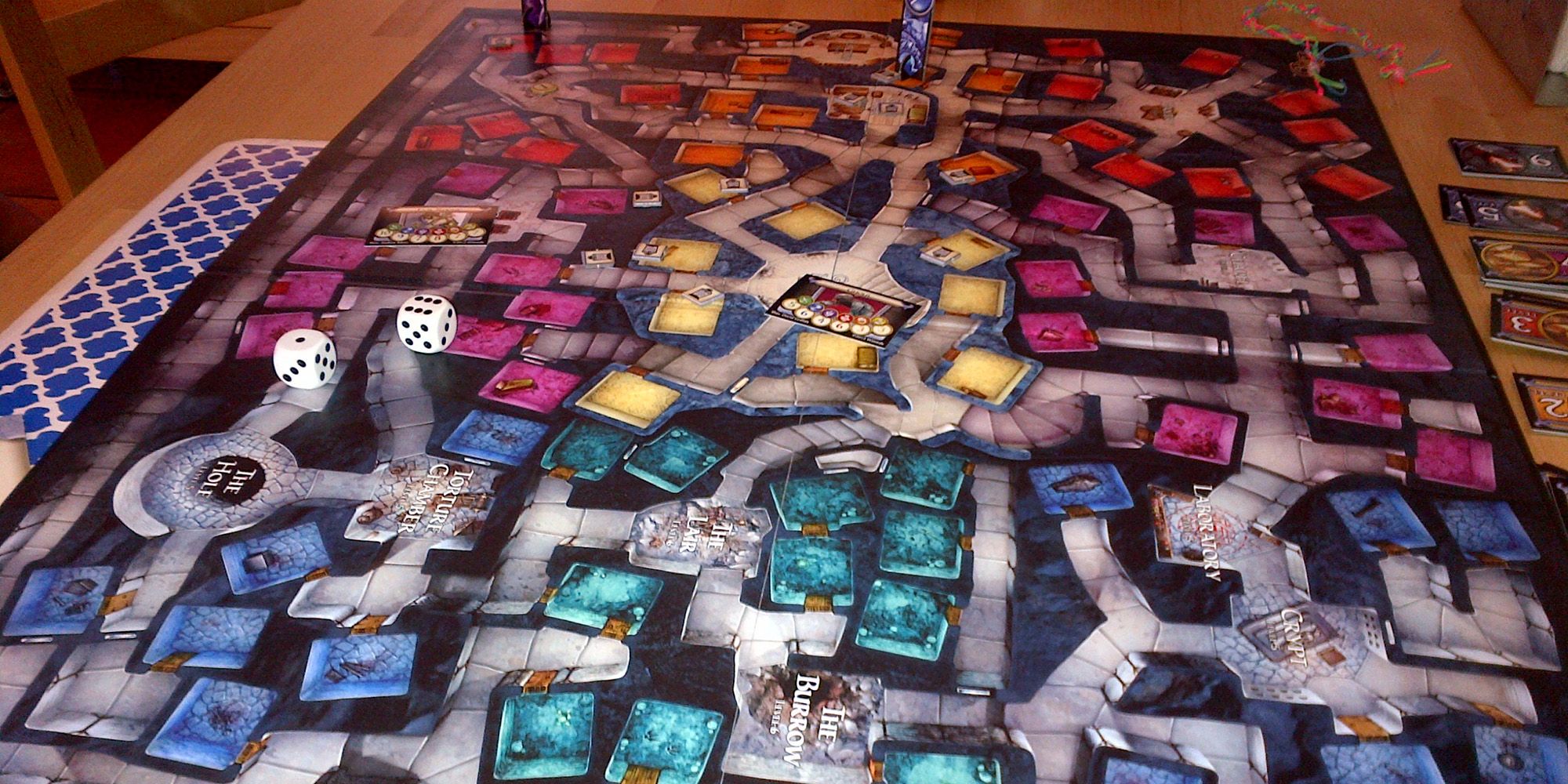 An ongoing game of Dungeon! DnD board game