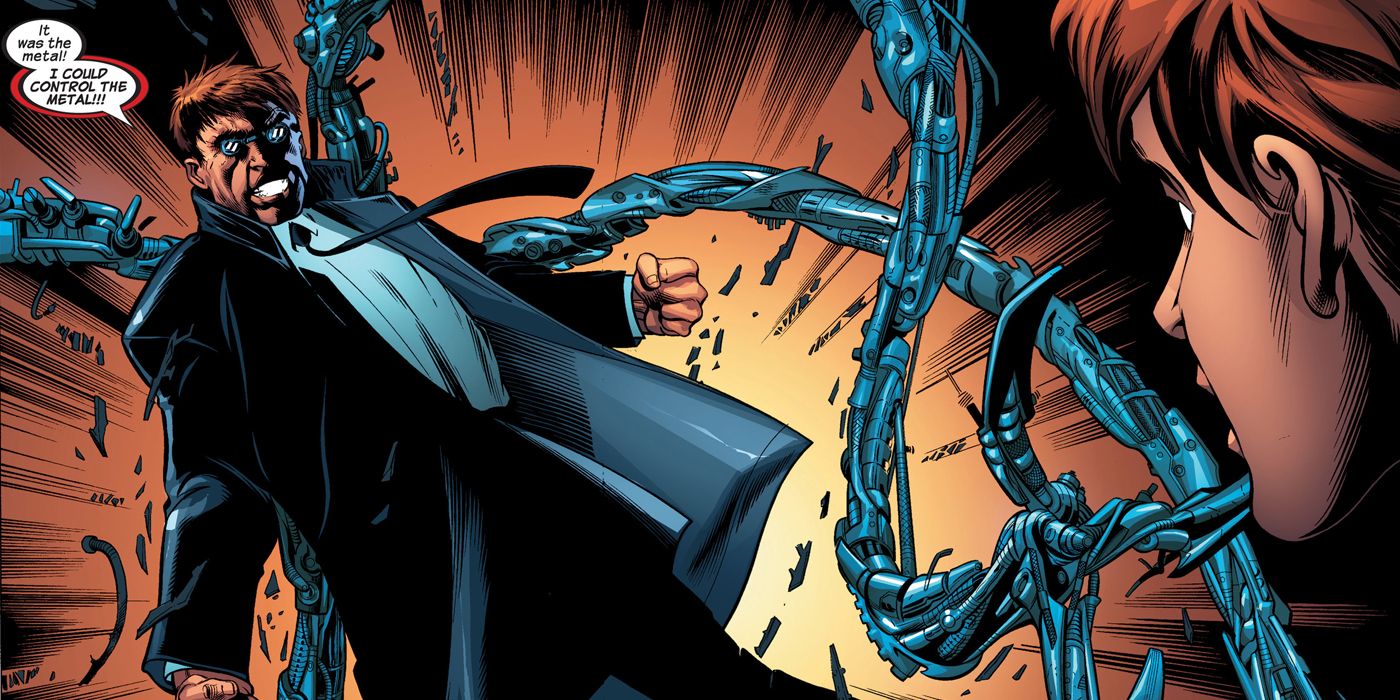 Ultimate Doctor Octopus controlling his arms magnetically
