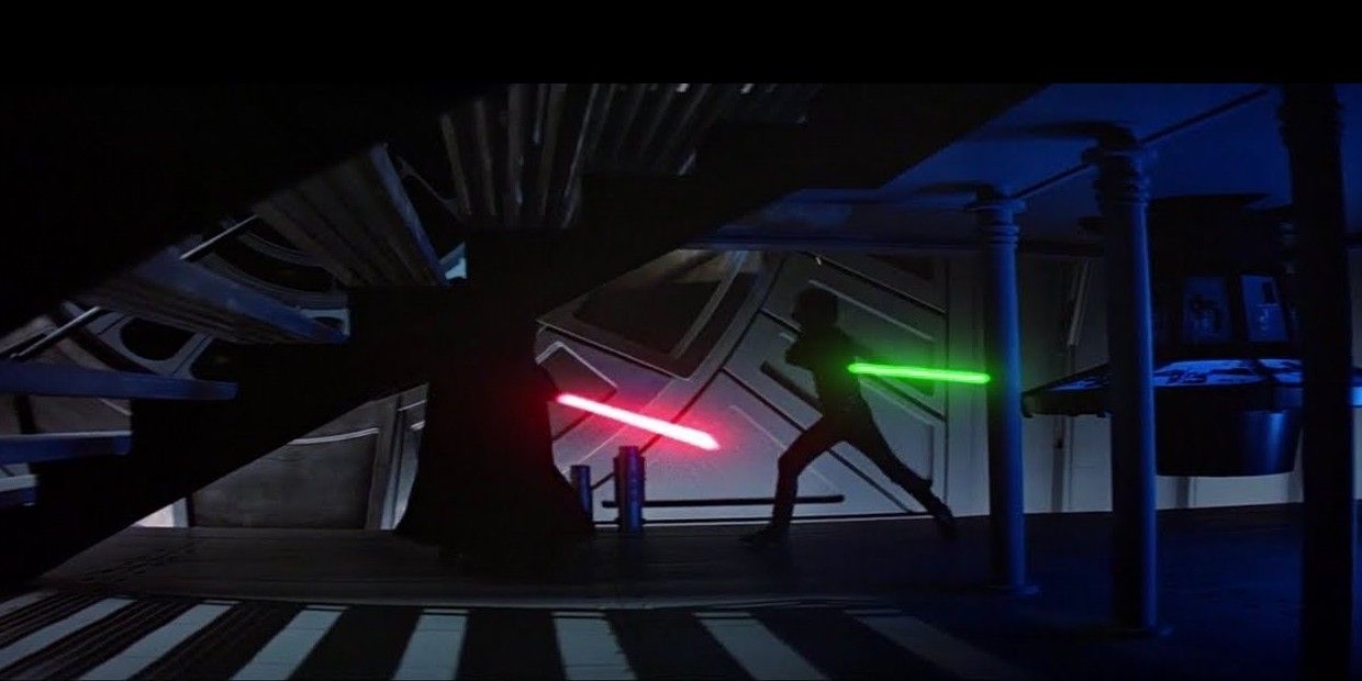 vader and luke fight in return of the jedi
