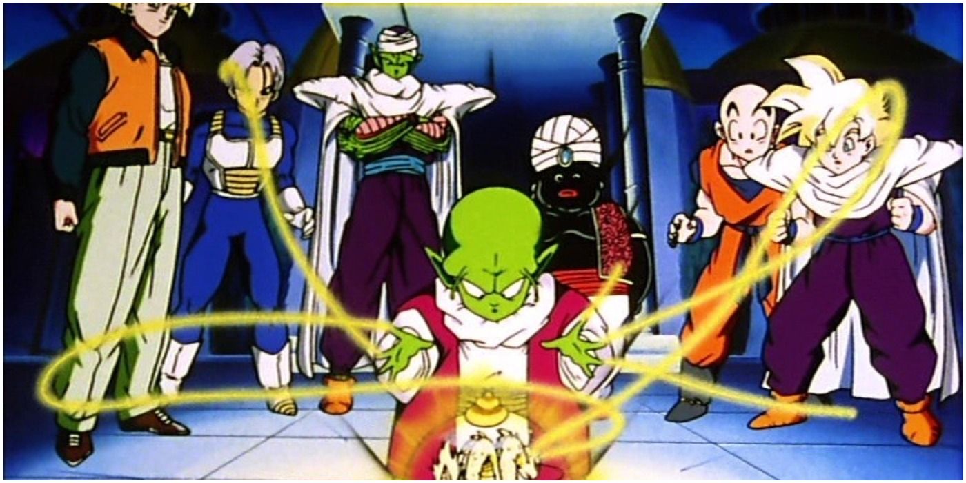 Dende recreates Earth's Dragon Balls in Dragon Ball Z.