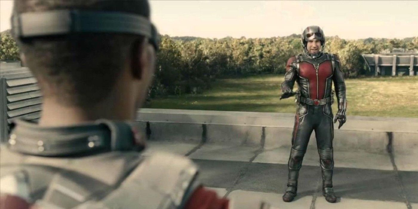 Ant-Man fights the Falcon