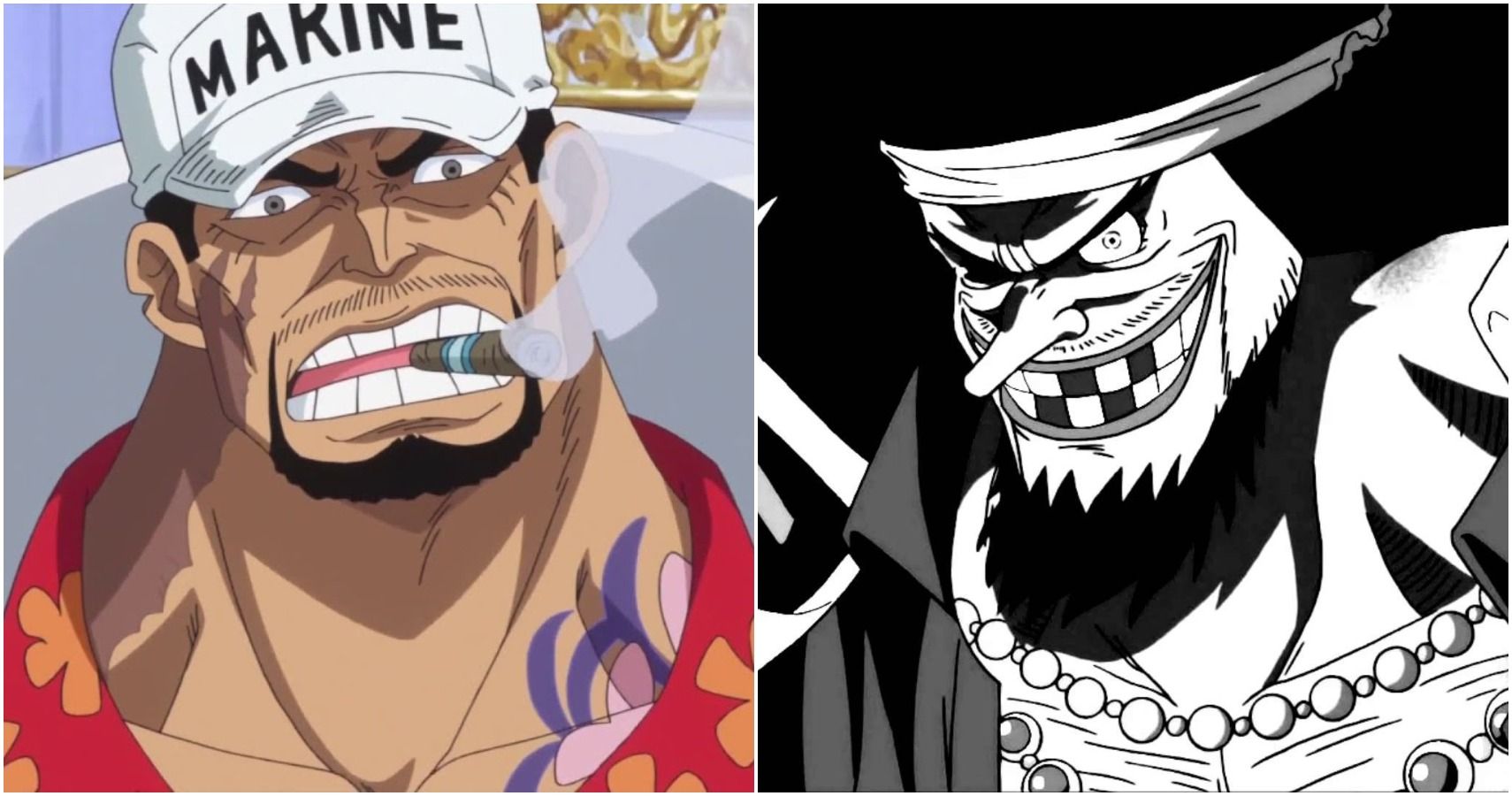 Black beard has 3 personalities symbolised by he's jolly roger's