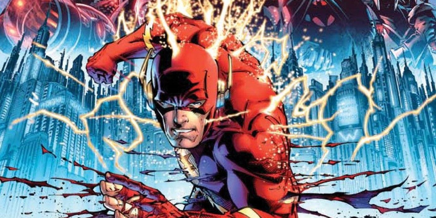 The Flash giving off energy.