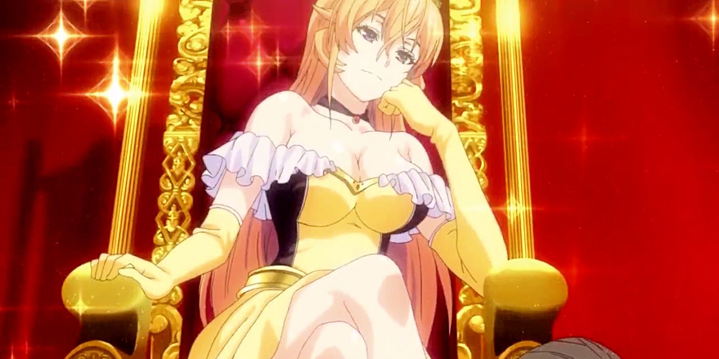 Erina Nakiri on a throne in Food Wars!