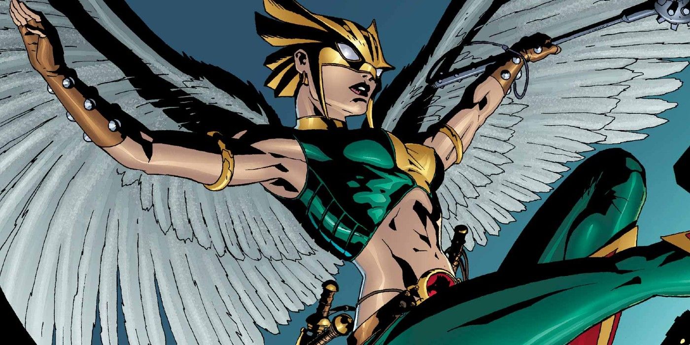 Hawkgirl flies in DC Comics
