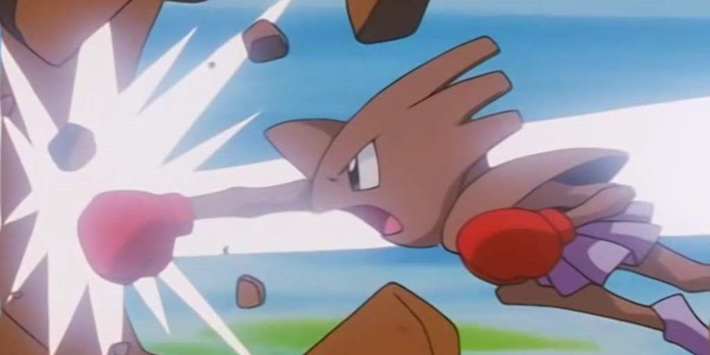 Hitmonchan punching in Pokémon.