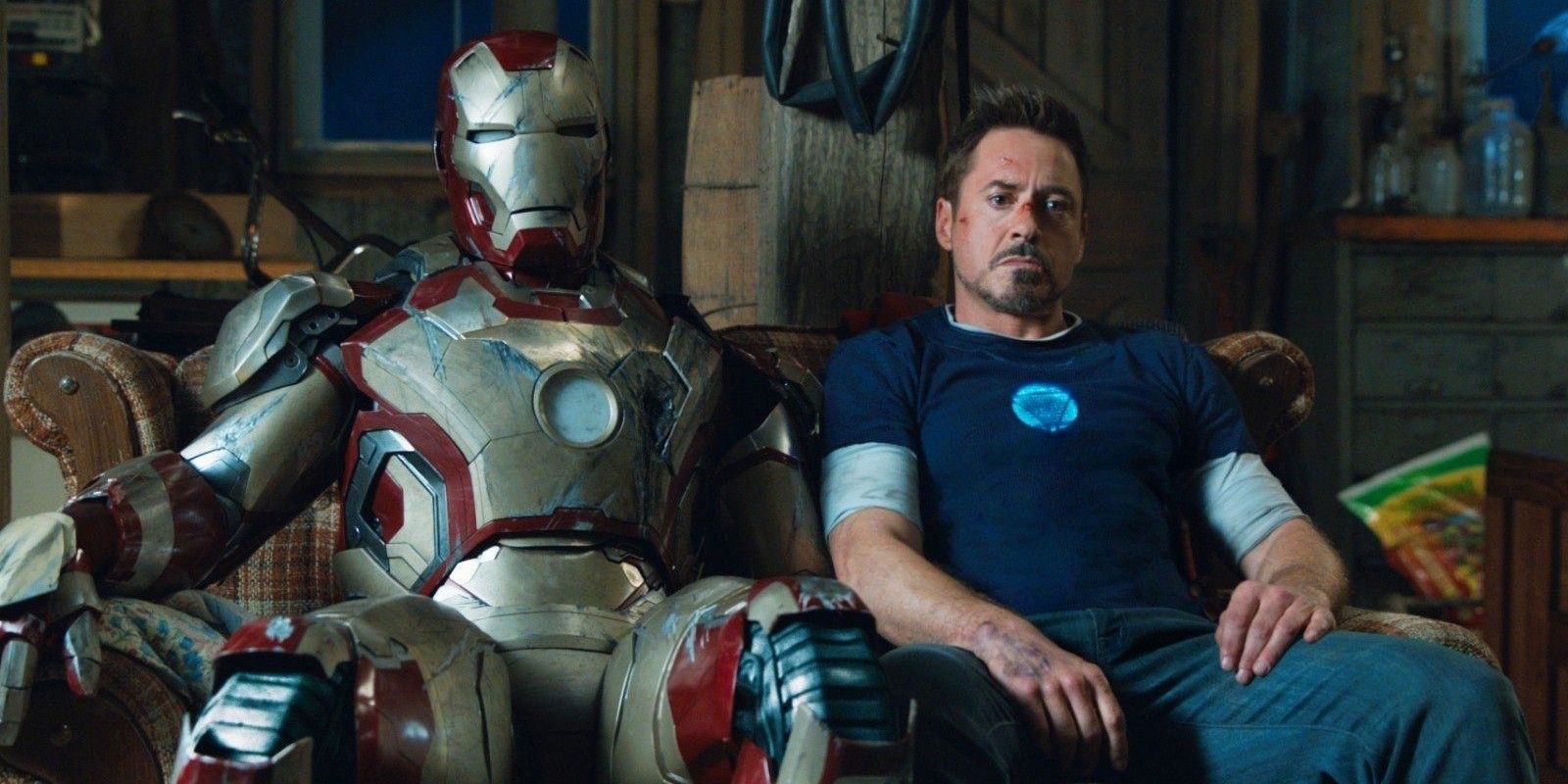 Iron Man looking defeated