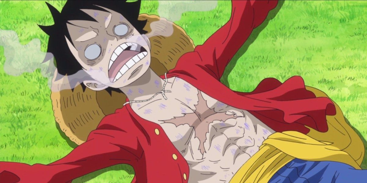 Luffy eating a poisoned fish One Piece