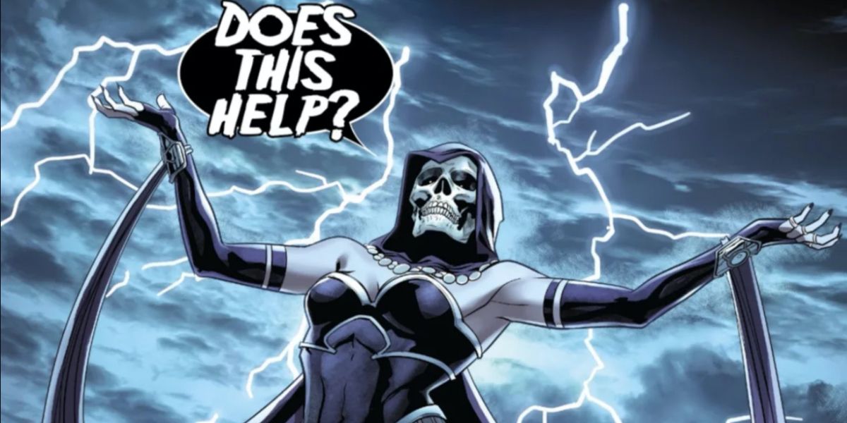 Marvel's personification of Death saying "does this help?"