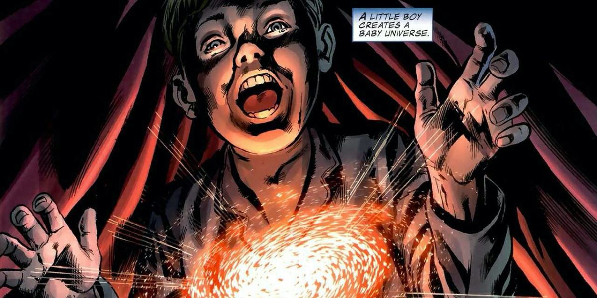 Franklin Richards creating a baby universe in a blanket fort
