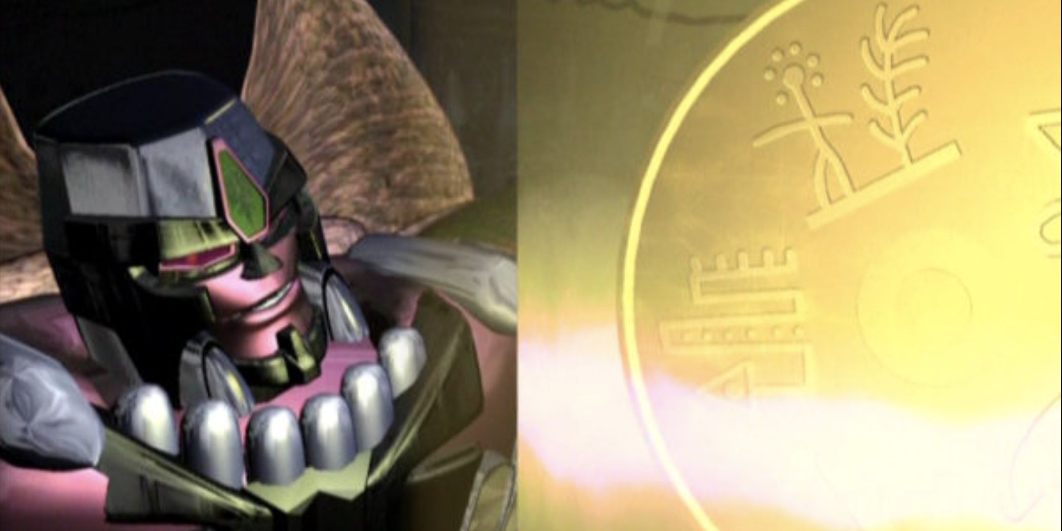 Megatron approaches the Golden Disk in Beast Wars: Transformers.