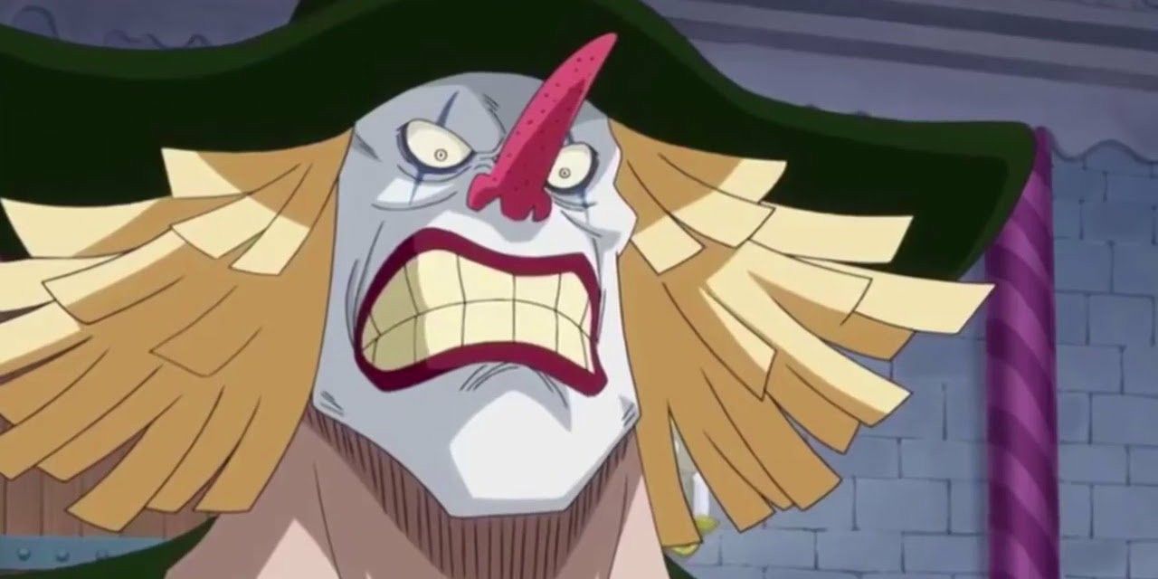 Charlotte mont-d'Or making faces in One Piece