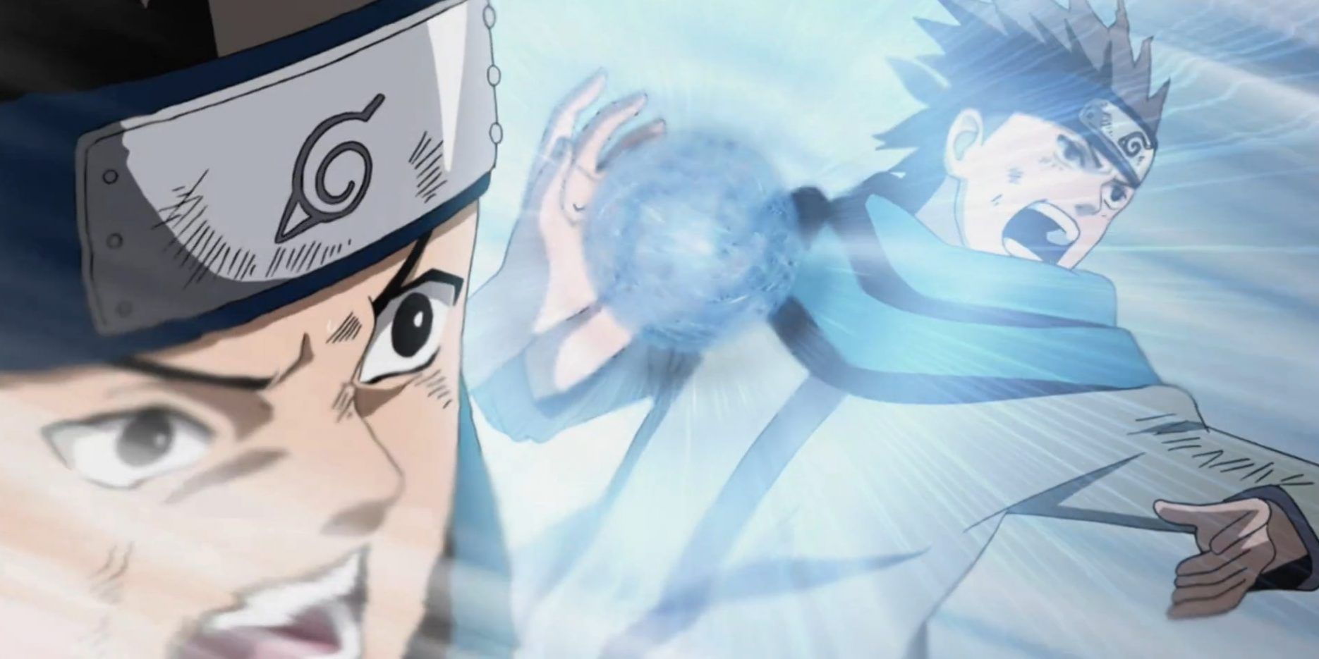 Konohamaru usando Rasengan em Naruto